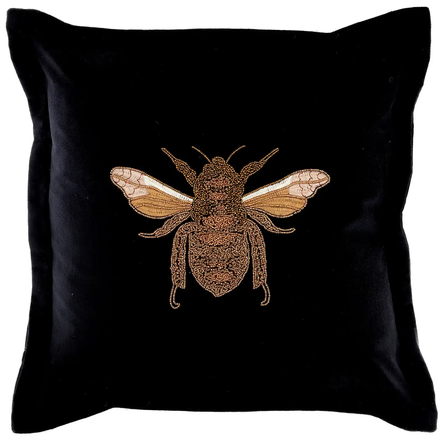 Layla Velvet Cushion - Black